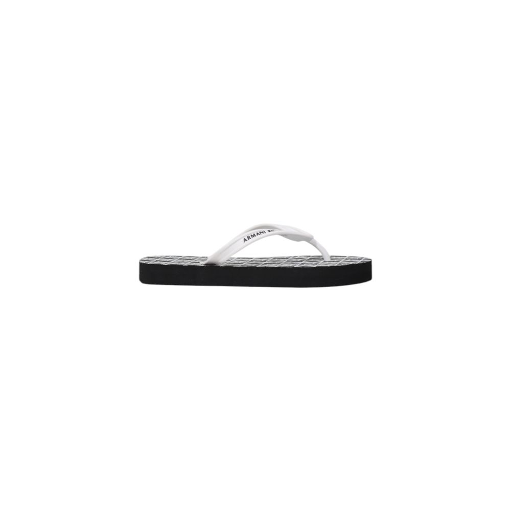 Svart og hvit gummi flip-flop sandal