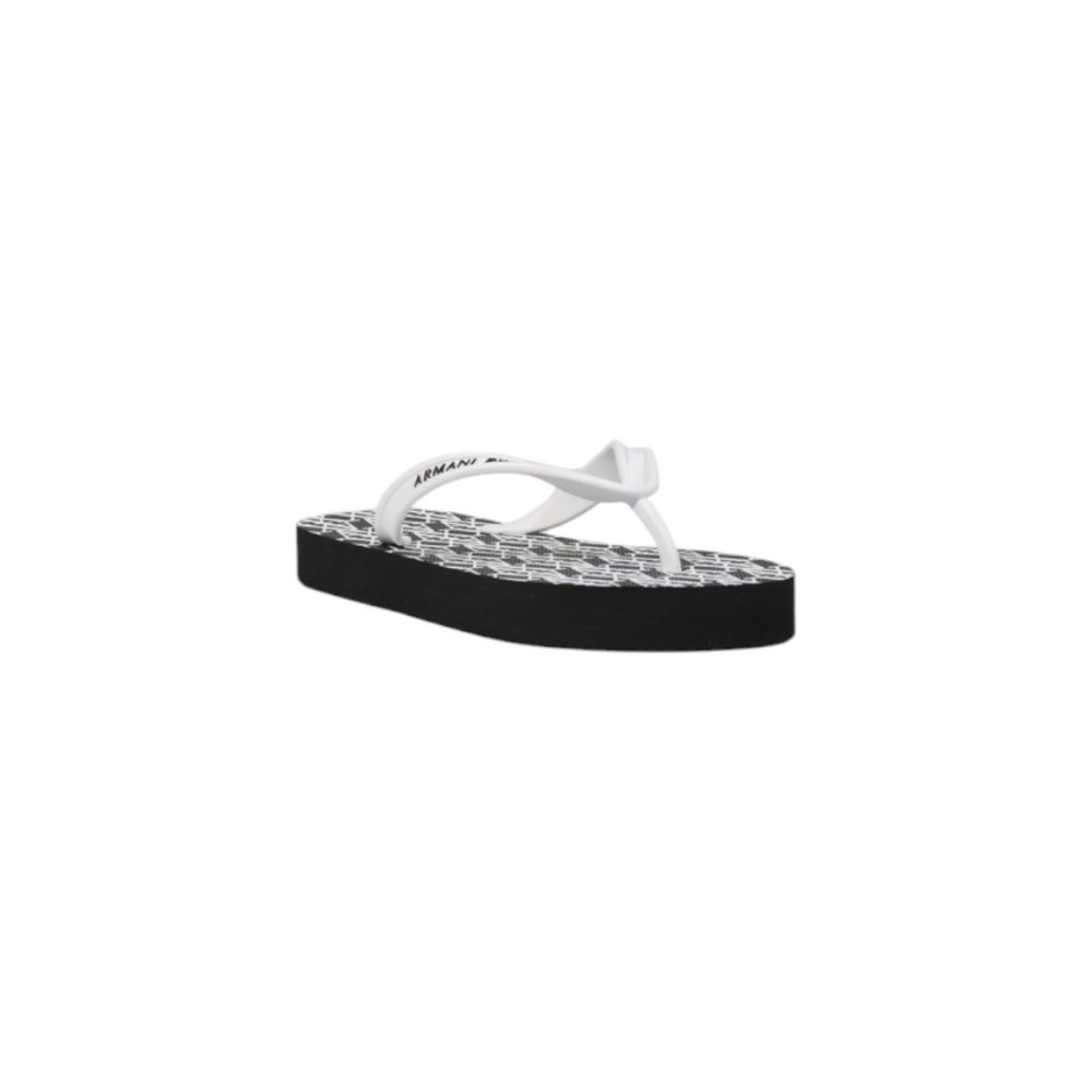 Svart og hvit gummi flip-flop sandal