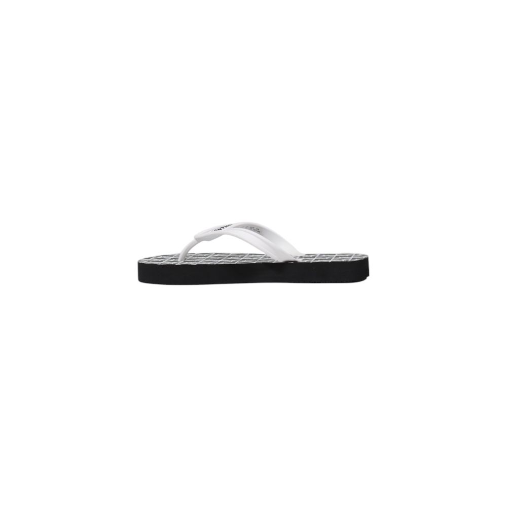 Svart og hvit gummi flip-flop sandal