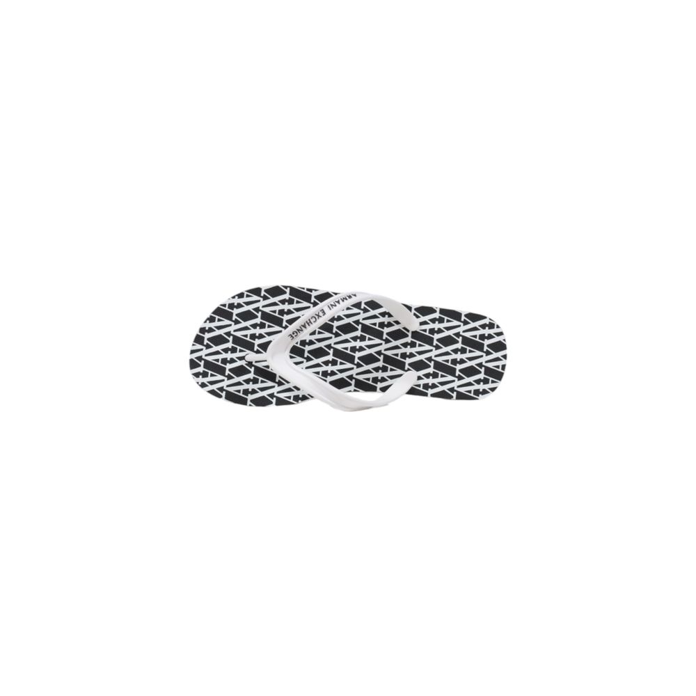 Svart og hvit gummi flip-flop sandal