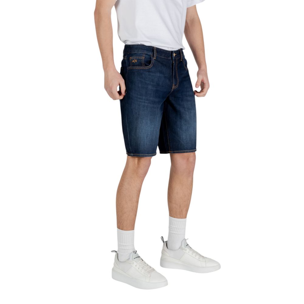 Blå bomullsbermuda