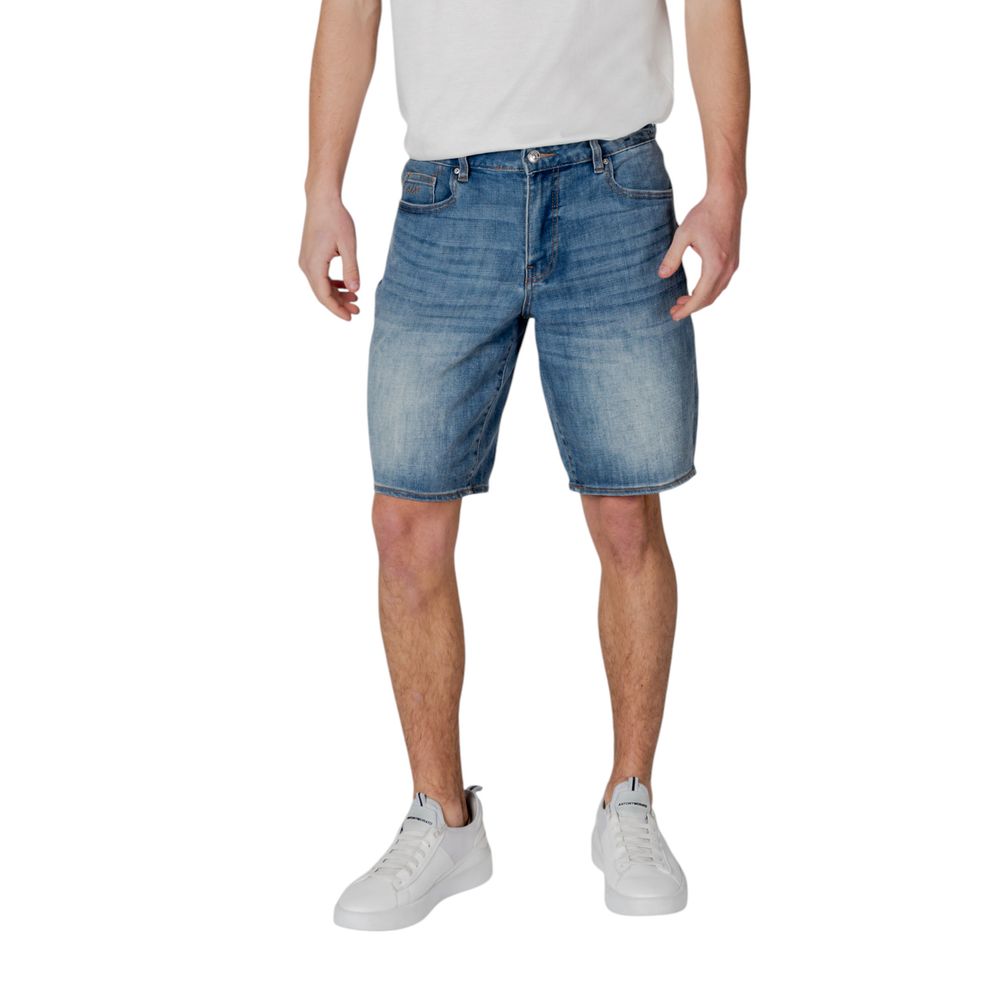 Blå polyester Bermuda