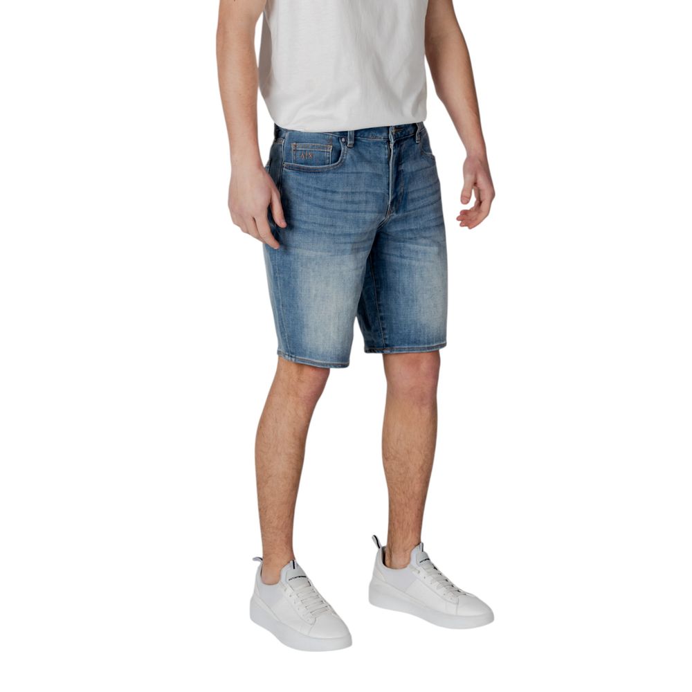 Blå polyester Bermuda