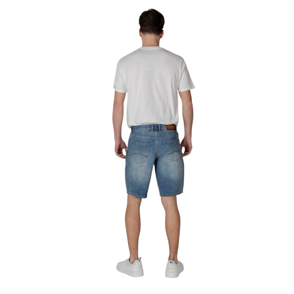 Blå polyester Bermuda
