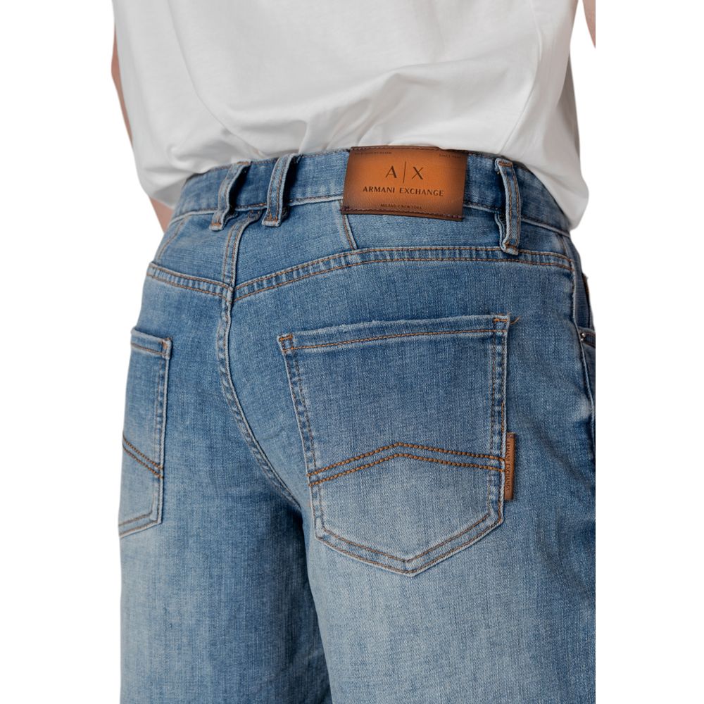 Blå polyester Bermuda