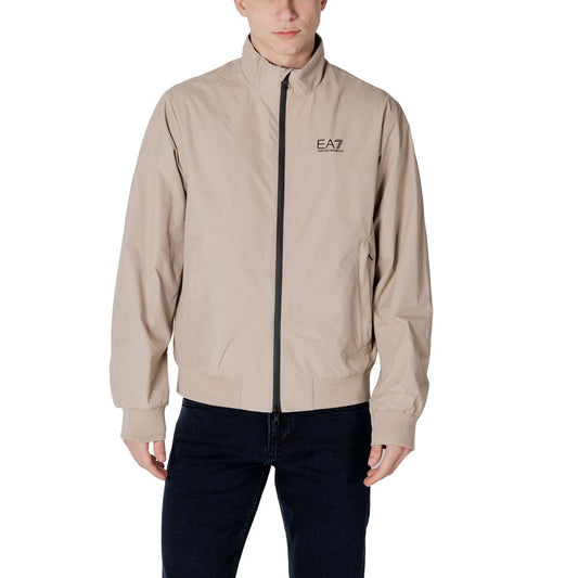 EA7 Emporio Armani Beige Polyamide Jackets & Coat