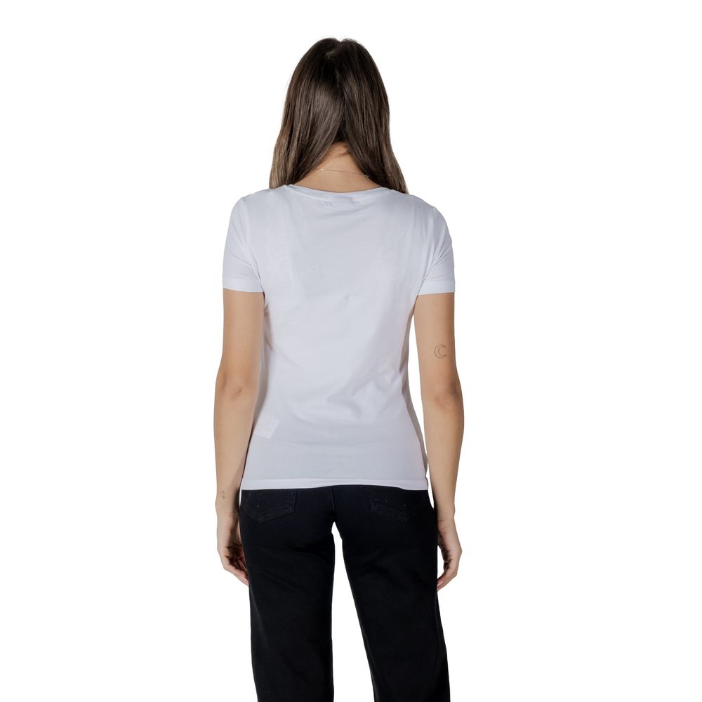 Vit bomulls-T-shirt