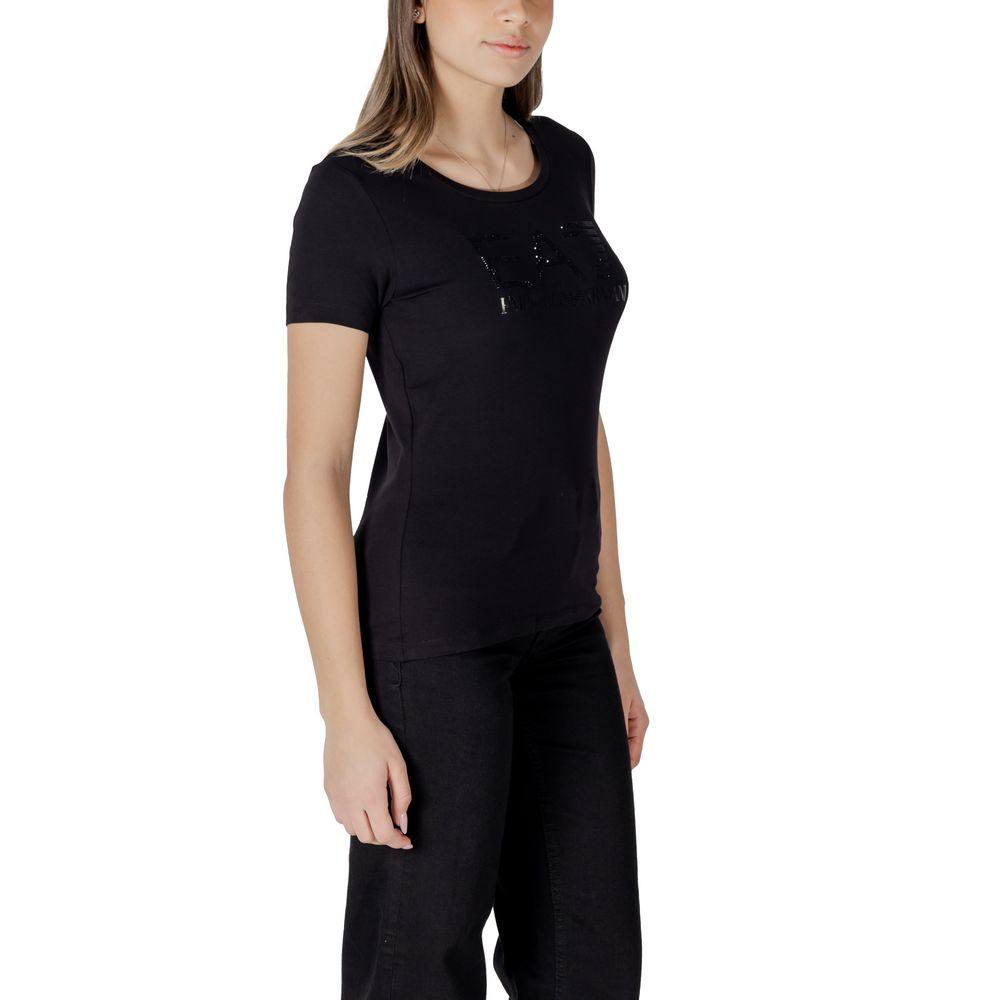 Svart bomulls-T-shirt