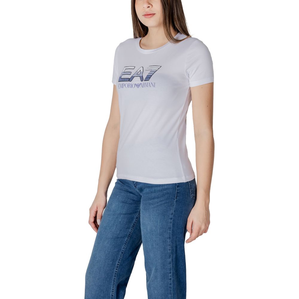 Vit bomulls-T-shirt