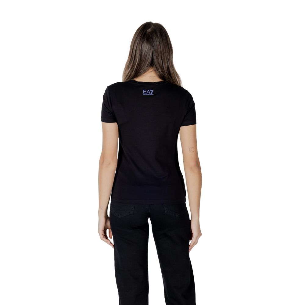 Svart bomulls-T-shirt
