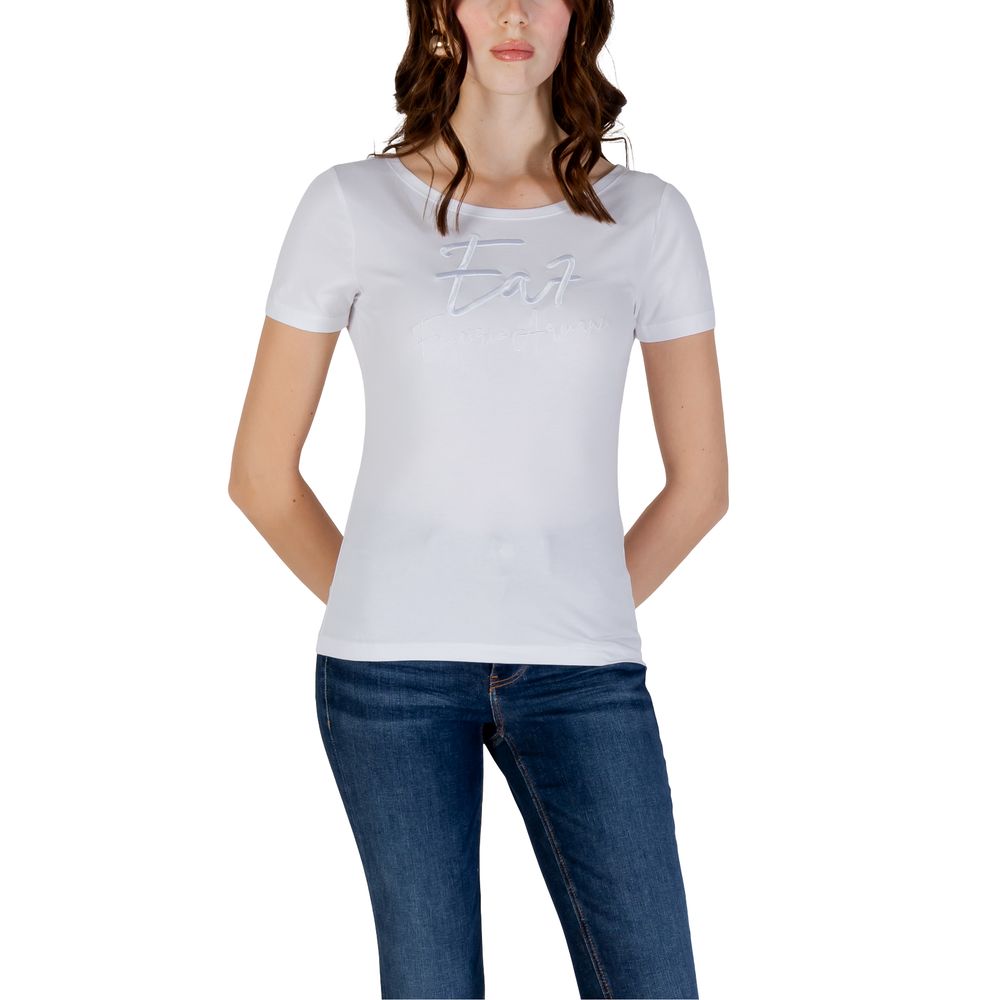 Vit bomulls-T-shirt