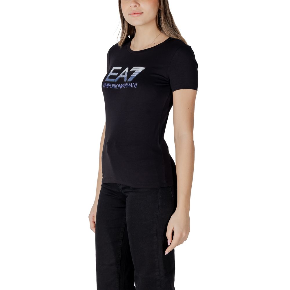 Svart bomulls-T-shirt
