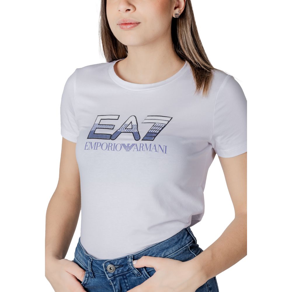 Vit bomulls-T-shirt