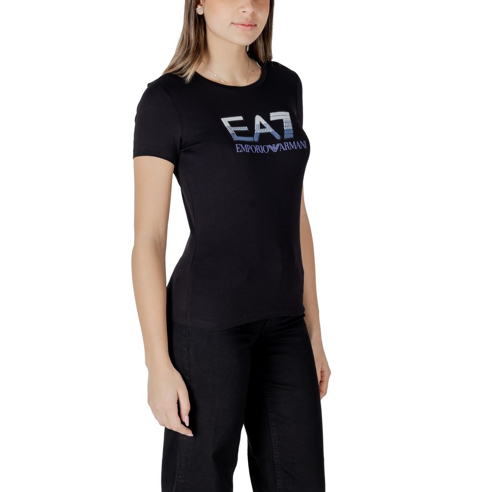 Svart bomulls-T-shirt