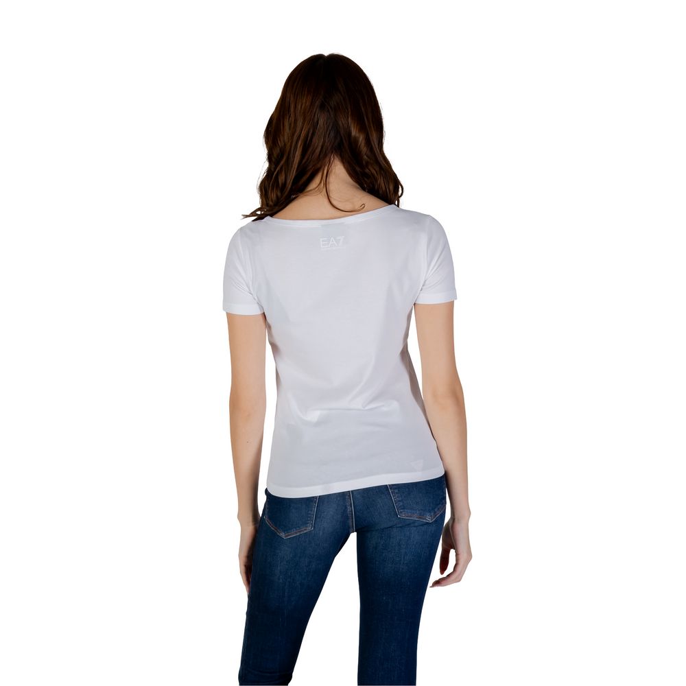 Vit bomulls-T-shirt