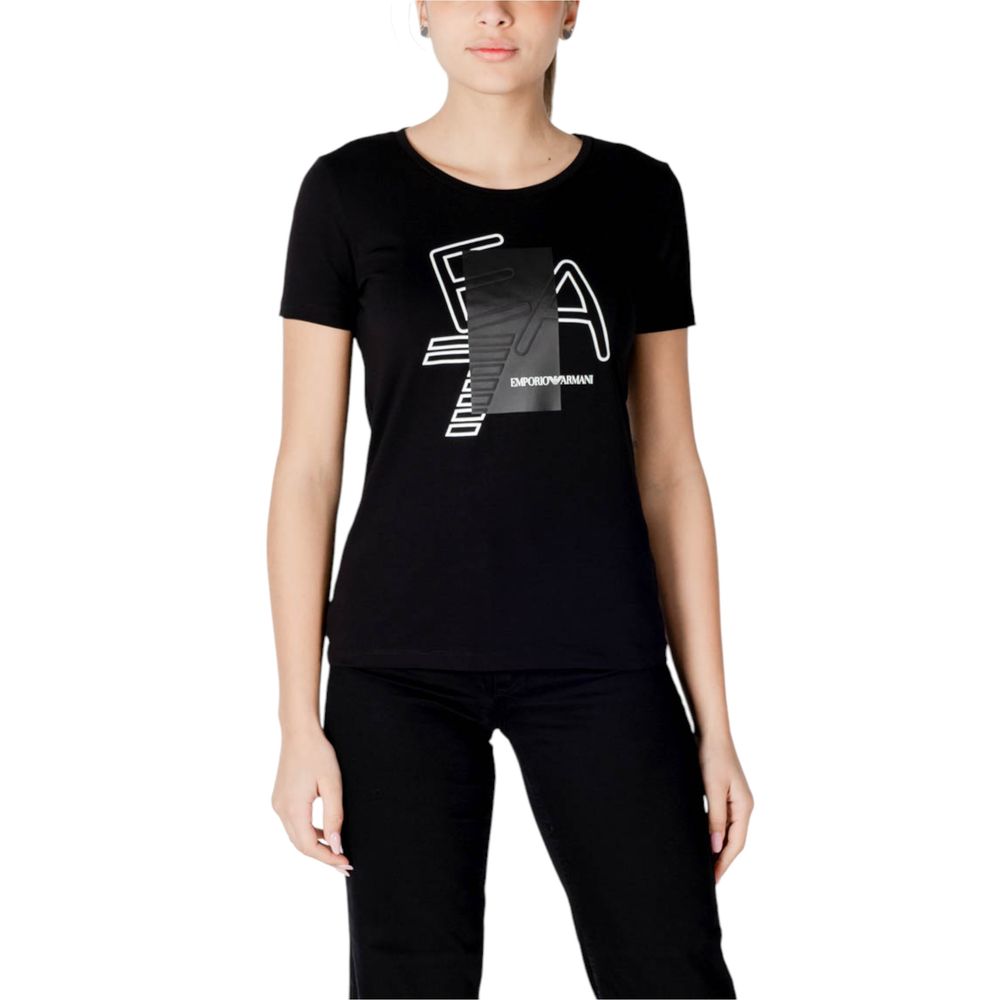 Svart bomulls-T-shirt