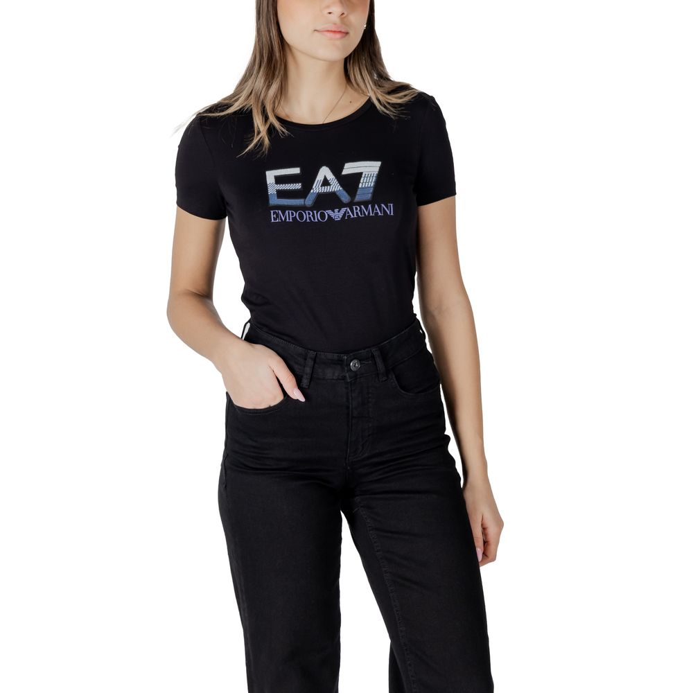 Svart bomulls-T-shirt