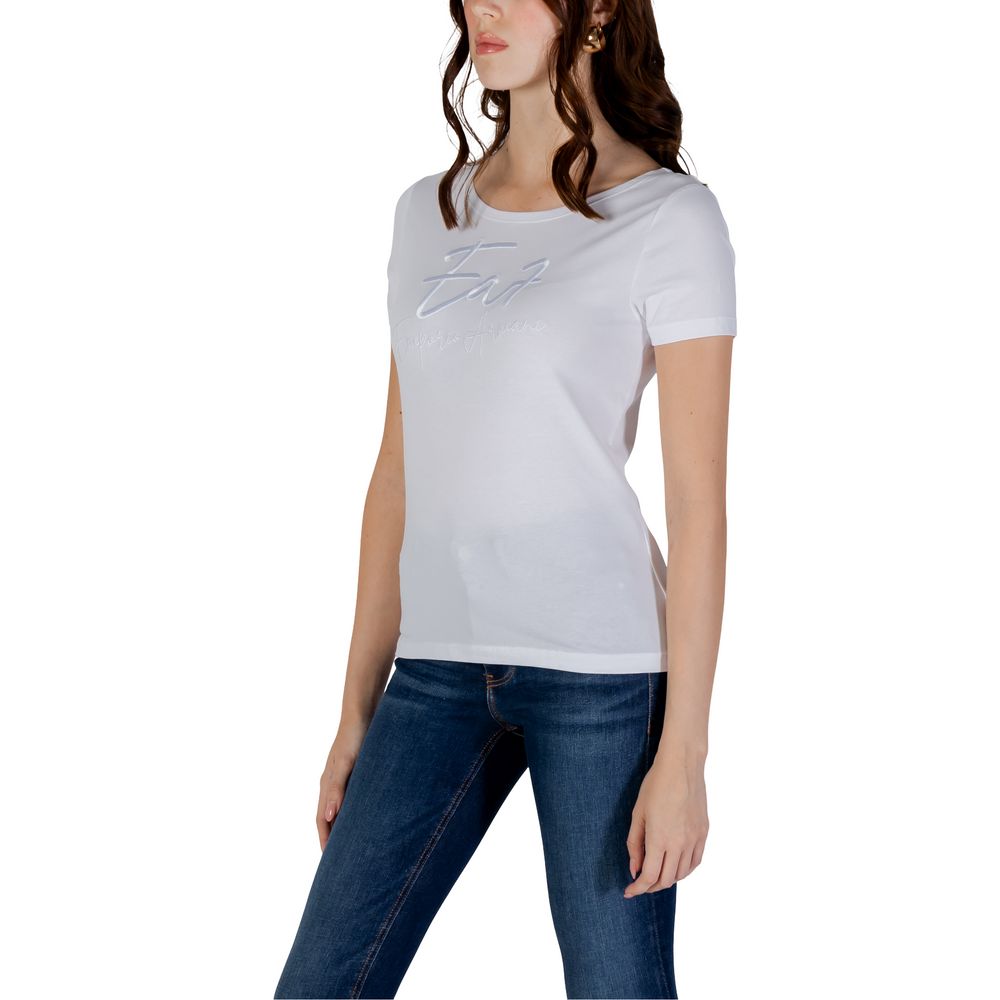 Vit bomulls-T-shirt