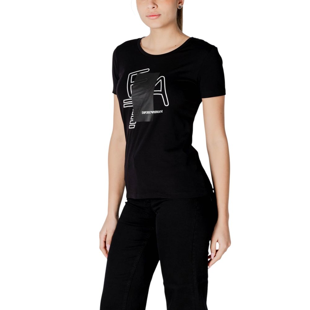 Svart bomulls-T-shirt