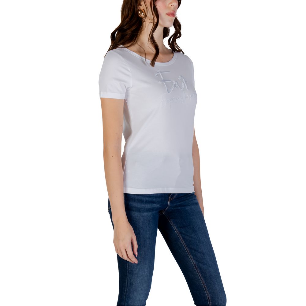 Vit bomulls-T-shirt