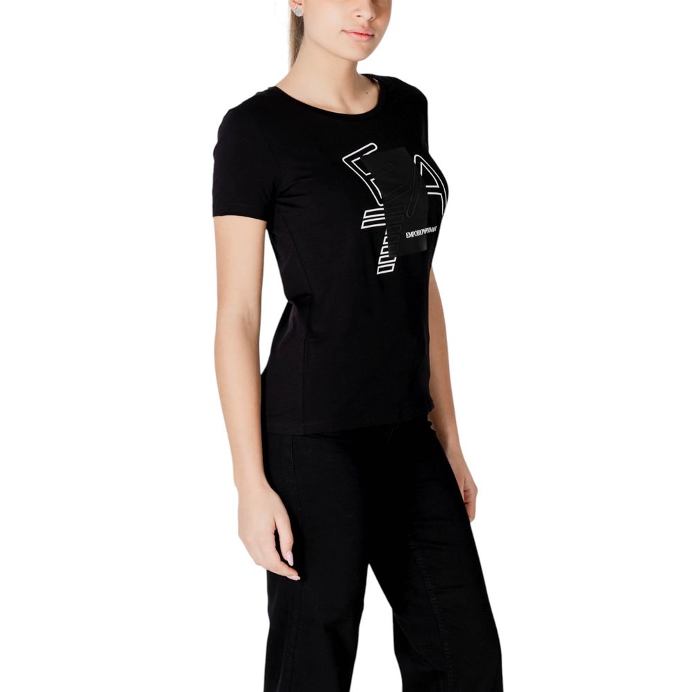 Svart bomulls-T-shirt