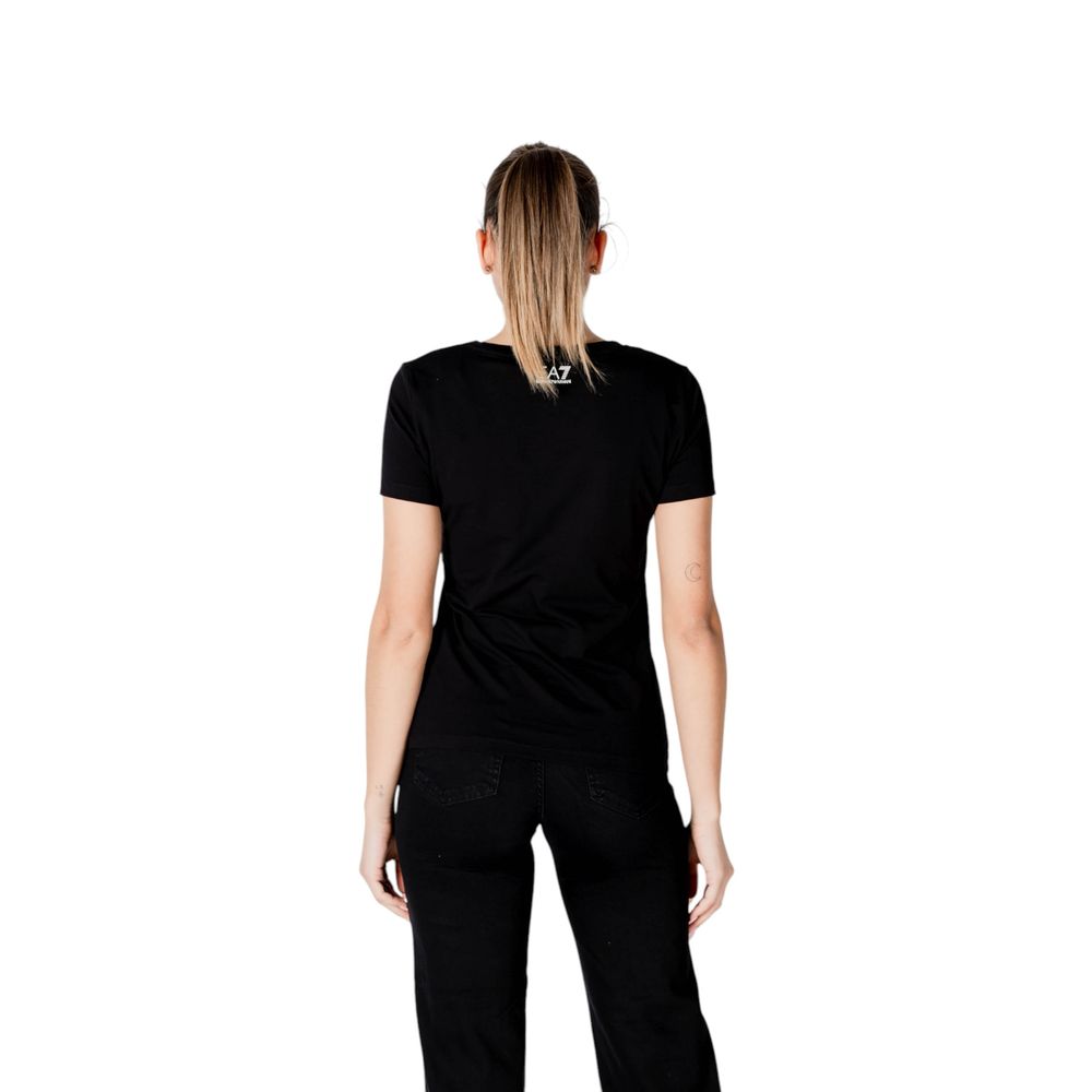 Svart bomulls-T-shirt