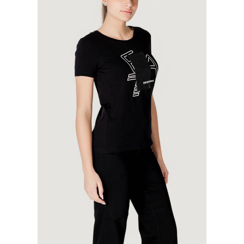 Svart bomulls-T-shirt