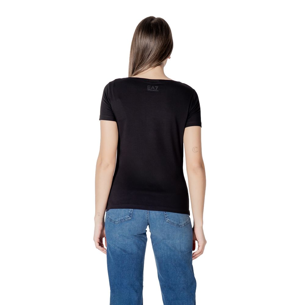 Svart bomulls-T-shirt