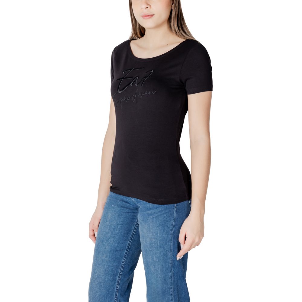 Svart bomulls-T-shirt