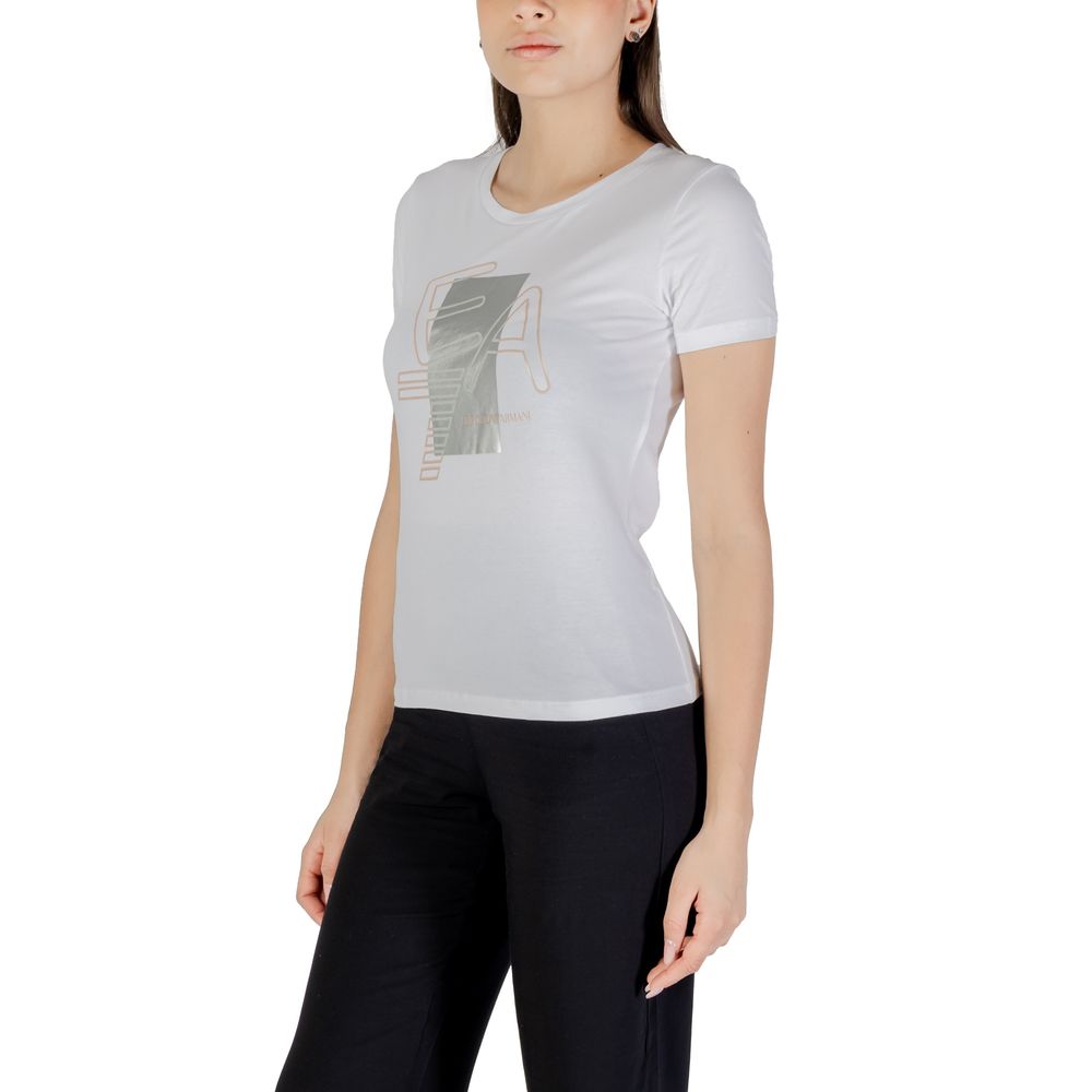 Vit bomulls-T-shirt