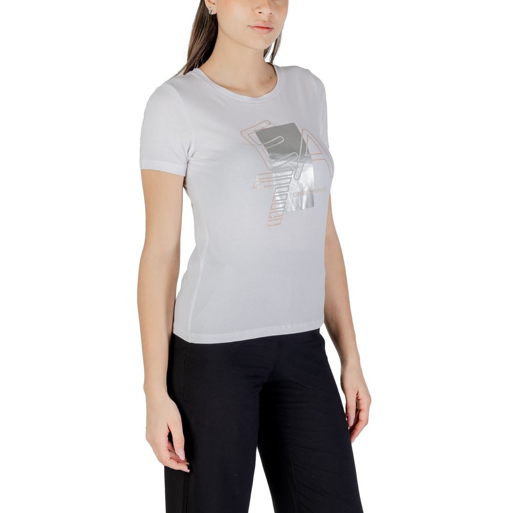 Vit bomulls-T-shirt