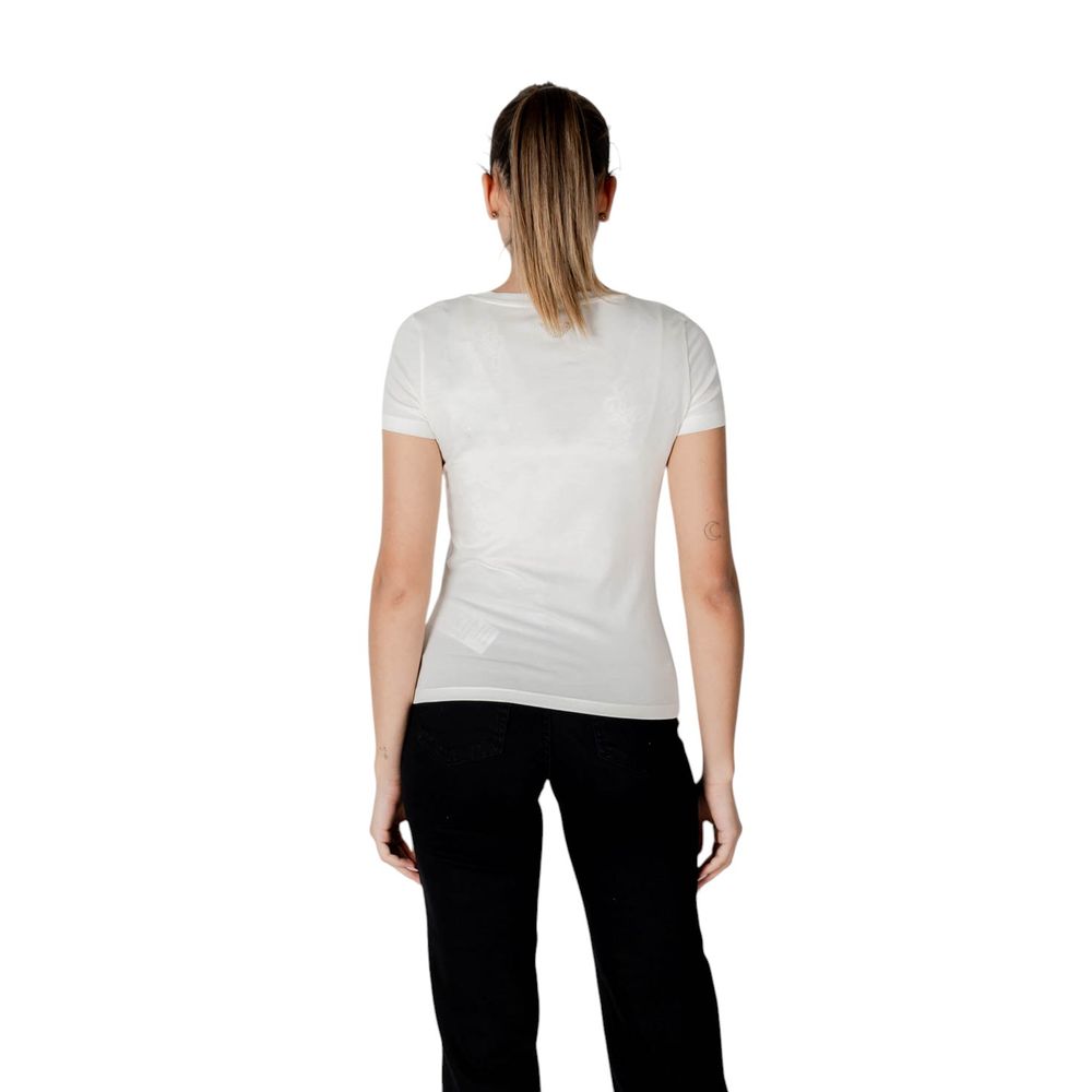 Krämfärgad modal-t-shirt