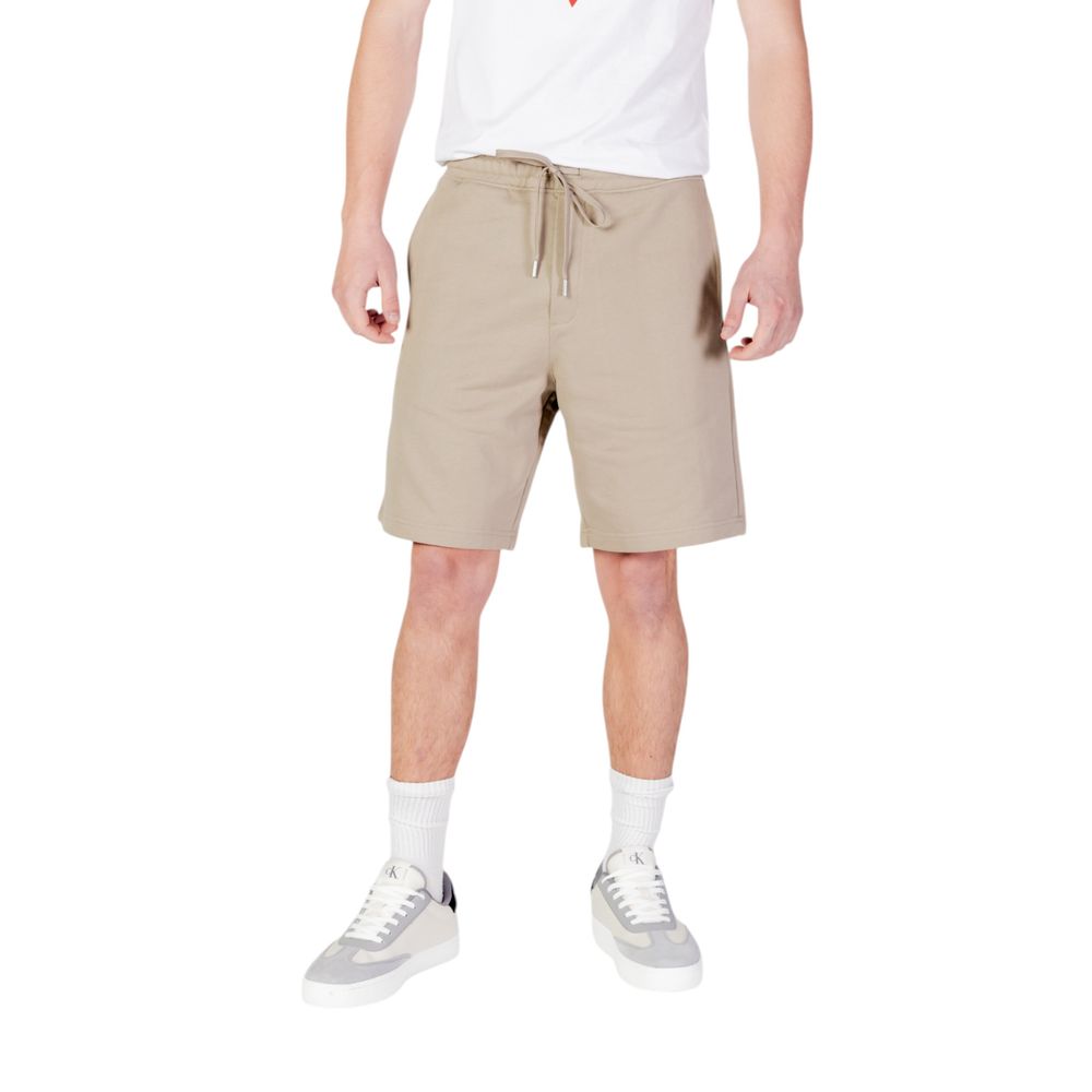 Beige bomullsbermuda
