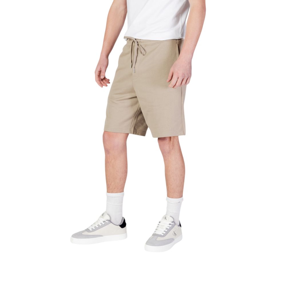 Beige bomullsbermuda