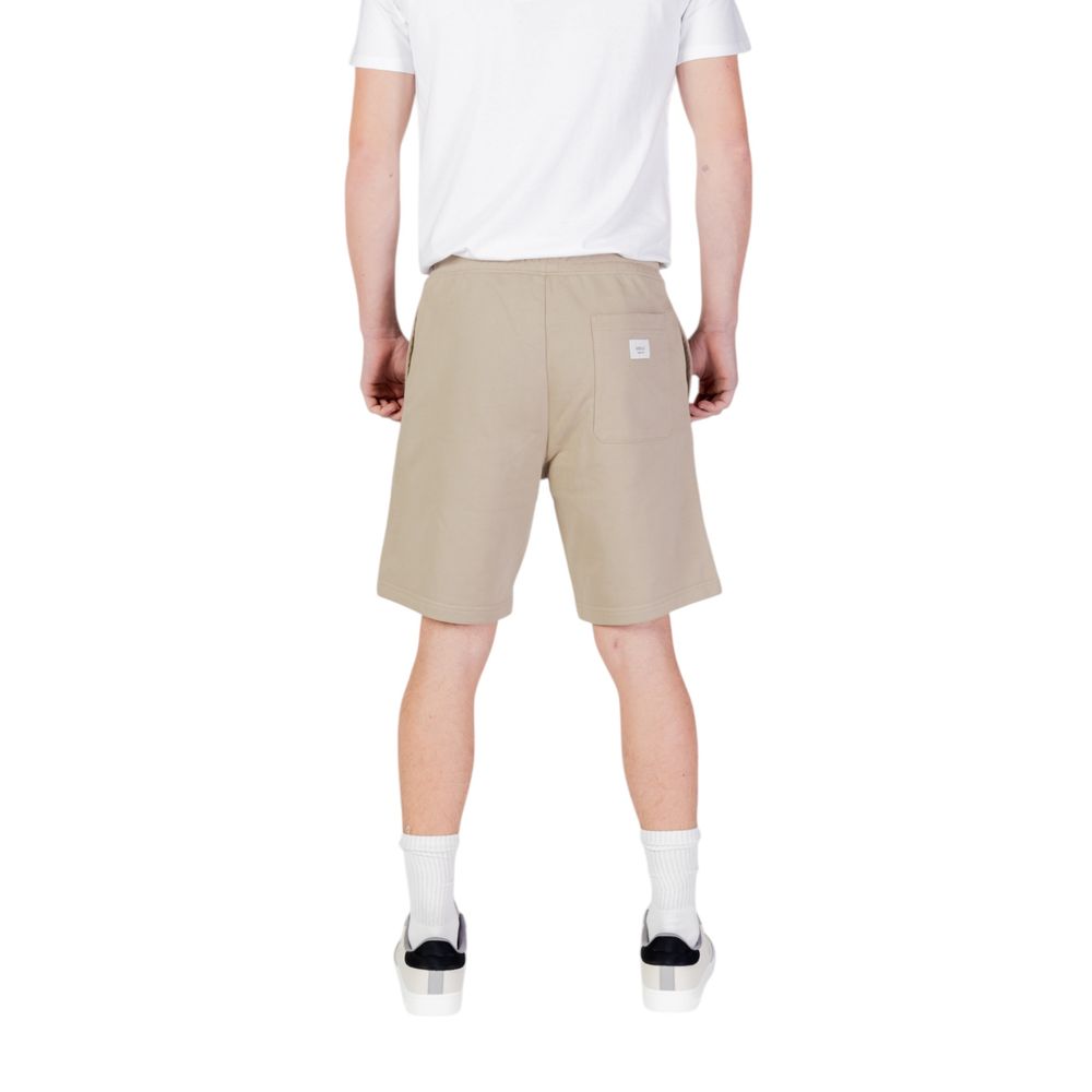 Beige bomullsbermuda