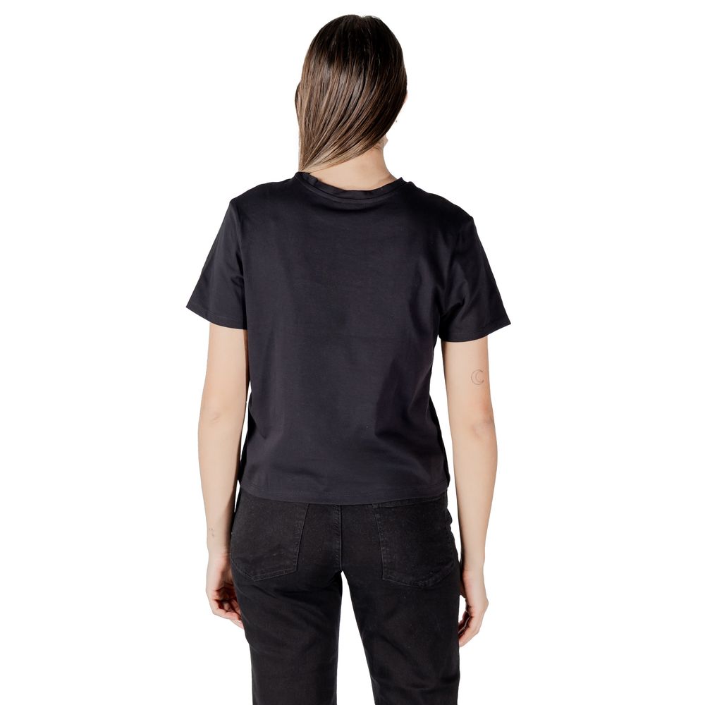 Svart bomulls-T-shirt