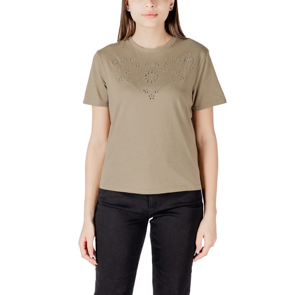 Grön bomulls-T-shirt