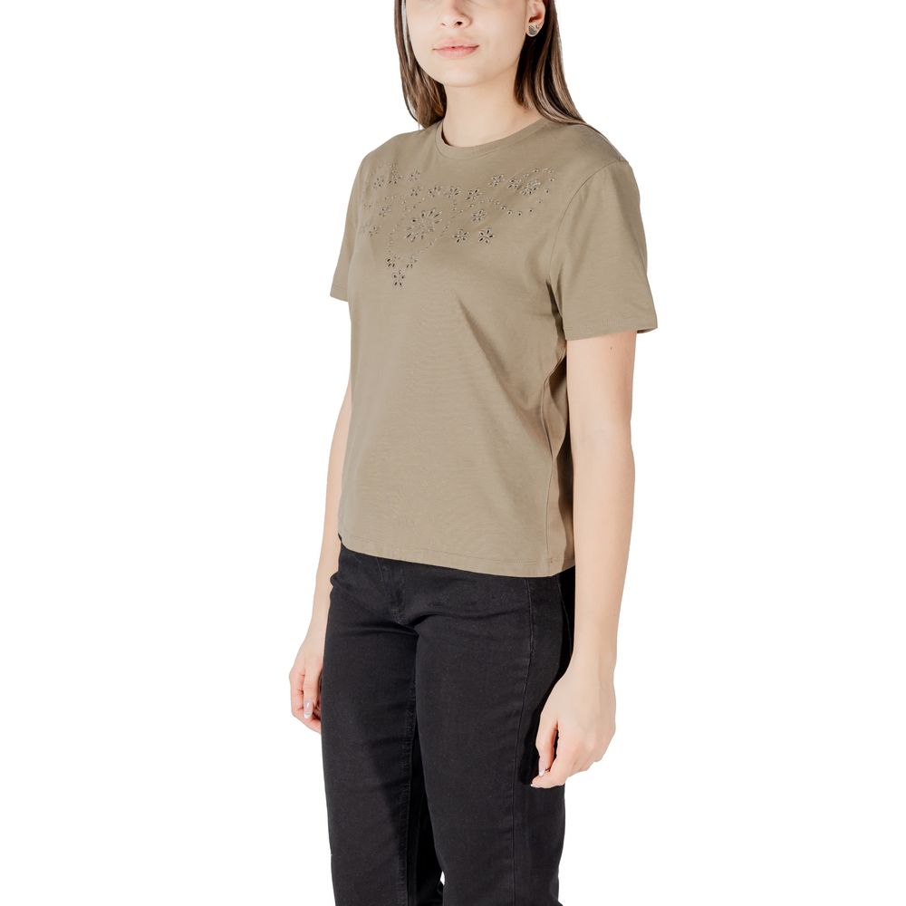 Grön bomulls-T-shirt