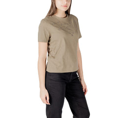 Jacqueline De Yong Green Cotton T-Shirt