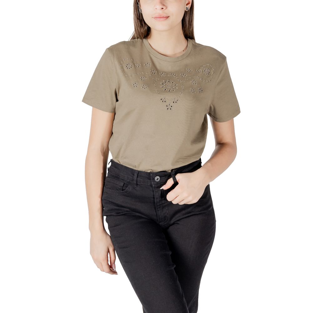 Grön bomulls-T-shirt