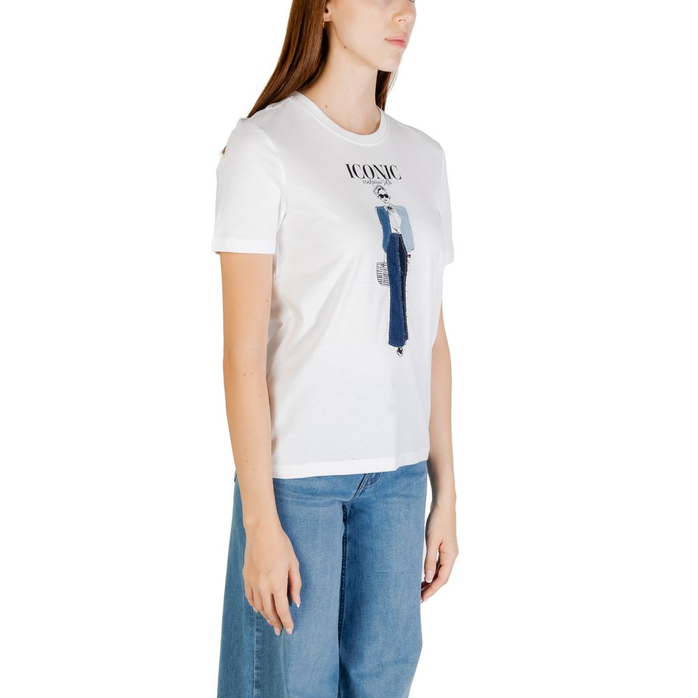 Blå ekologisk bomulls-t-shirt