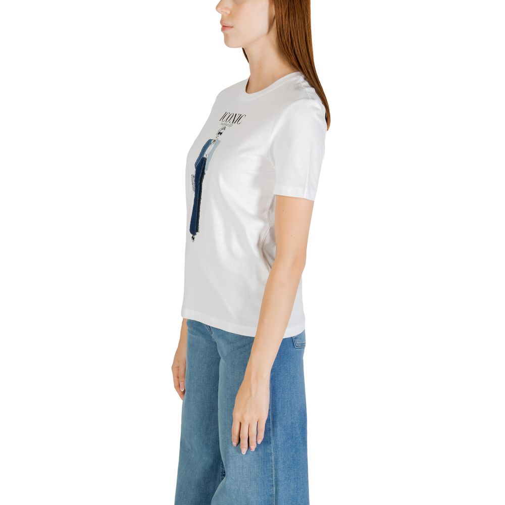 Blå ekologisk bomulls-t-shirt