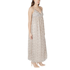 Only Beige Recycled Polyester Long Dress
