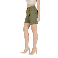 Only Green Viscose Bermuda Shorts