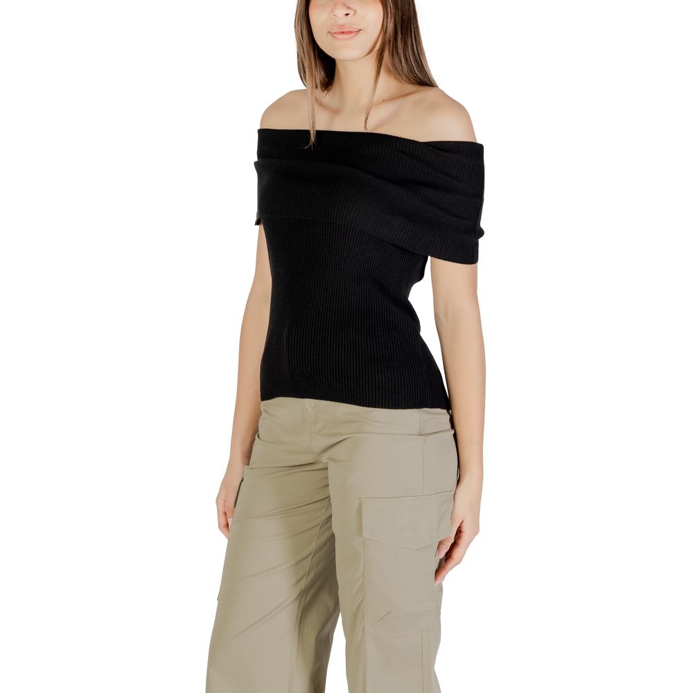 Black Polyester Sweater
