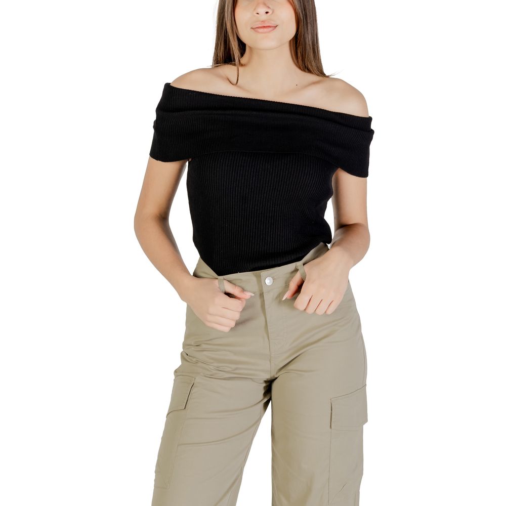 Black Polyester Sweater