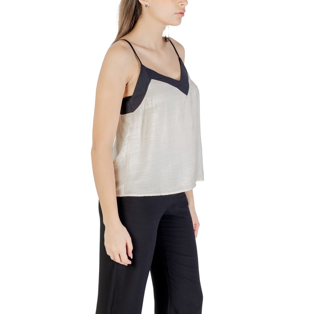 Cream Nylon Top