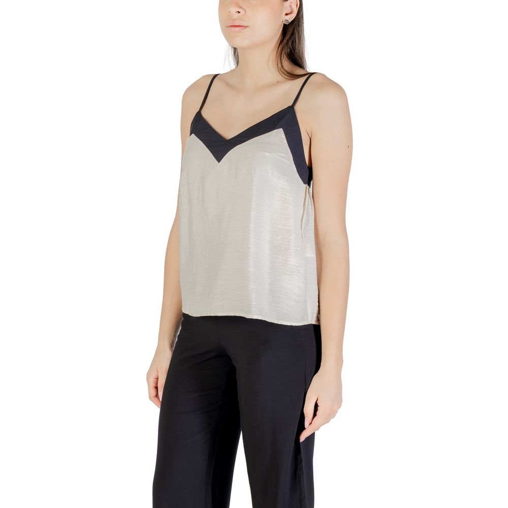 Cream Nylon Top
