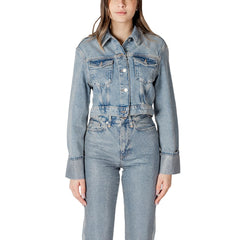 Only Light Blue Organic Cotton Jackets & Coat