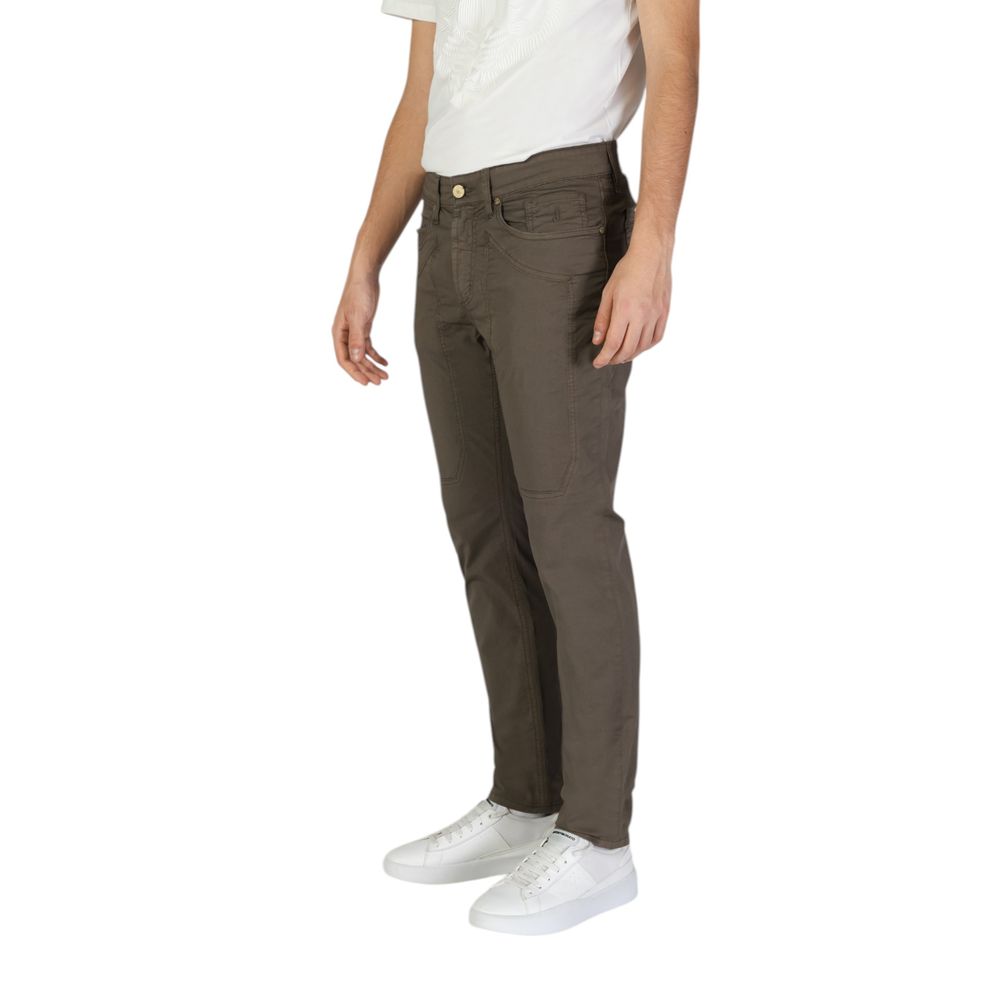 Brown Cotton Skinny Pant